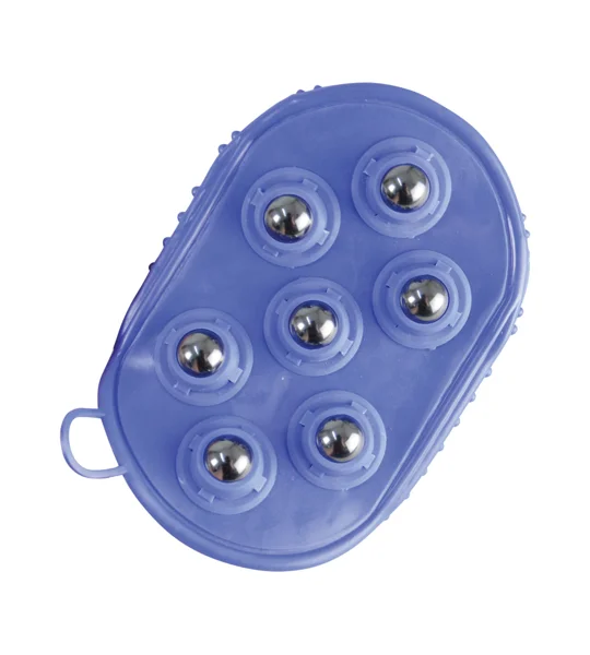 Hy Equestrian Rubber Massage Mitt - Blue - One Size