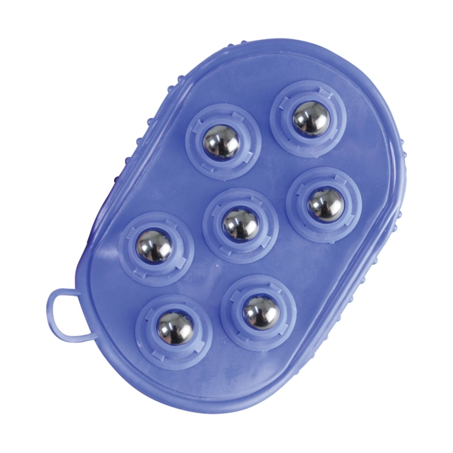 product Image for Hy Equestrian Rubber Massage Mitt - Blue - One Size