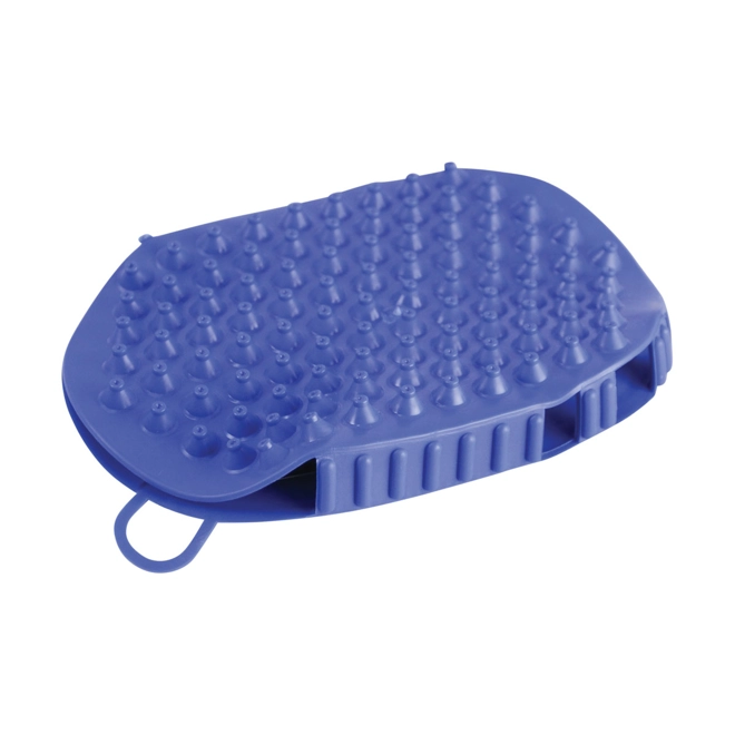 Additional Image for Hy Equestrian Rubber Massage Mitt - Blue - One Size