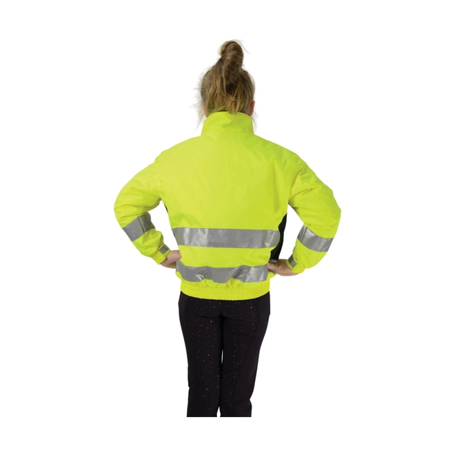 Additional Image for HyVIZ Reflective Waterproof Children's Blouson by Hy Equestrian  - Yellow