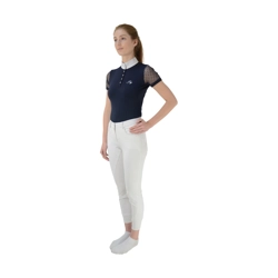 Hy Equestrian Lydia Lace Show Shirt - Navy