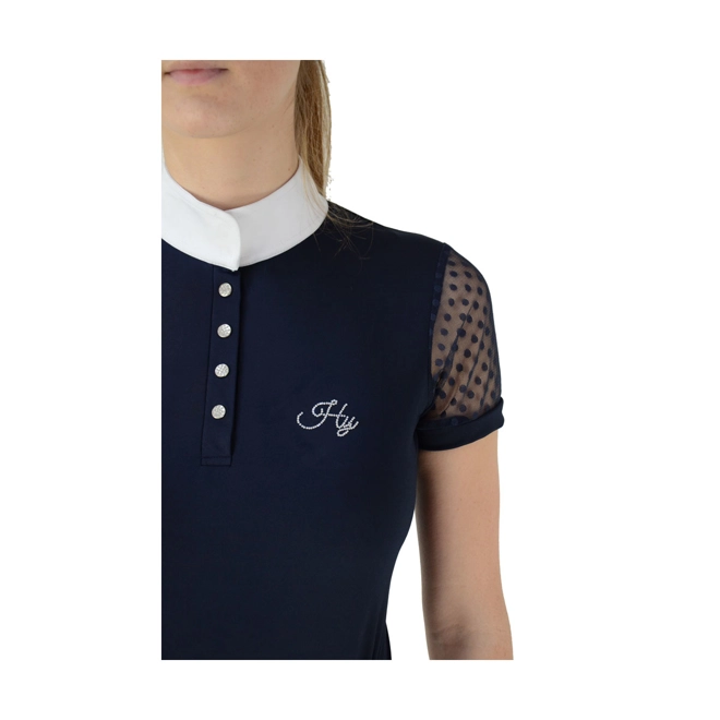 Additional Image for Hy Equestrian Lydia Lace Show Shirt - Navy