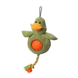 House of Paws Cord Toy with Spiky Ball - Duck