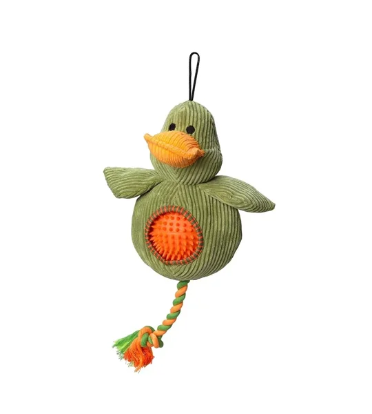 House of Paws Cord Toy with Spiky Ball - Duck