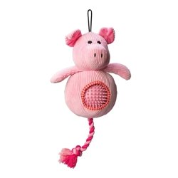 House of Paws Cord Toy with Spiky Ball - Pig