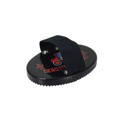Tractors Rock Curry Comb by Hy Equestrian - Navy/Red - 12.4 x 8.5cm