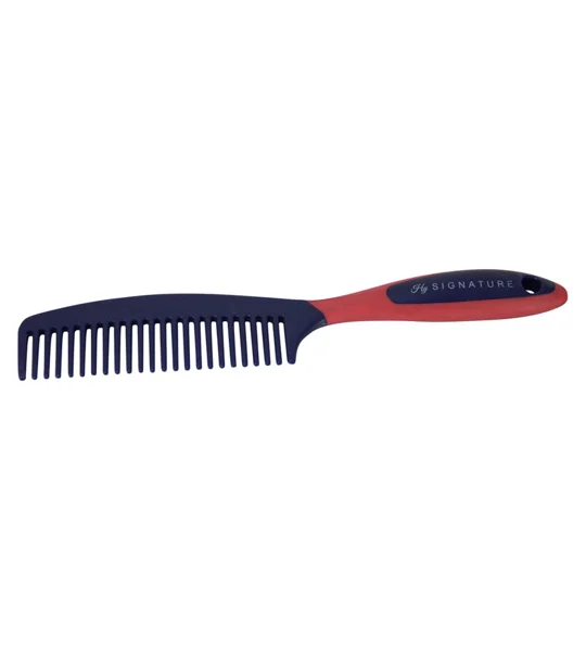 Hy Signature Mane Comb - Navy/Red