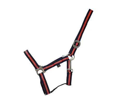 Hy Equestrian Duo Head Collar - Navy/Red