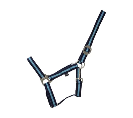 Hy Equestrian Duo Head Collar - Navy/Light Blue