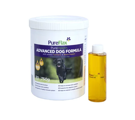 PureFlax PureHealth Advanced Dog Formula - With Added Turmeric & Black Pepper - 750g