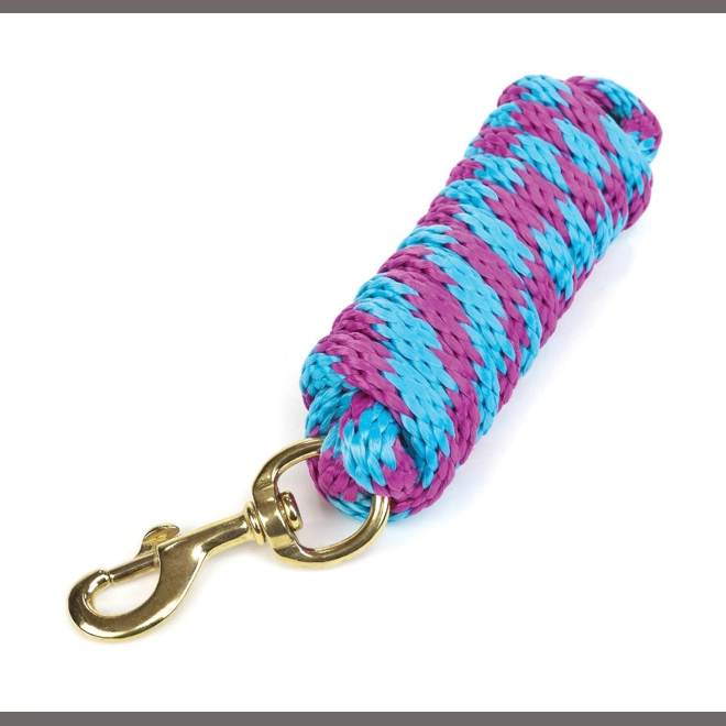 product Image for Hy Equestrian Pro Lead Rope - Raspberry/Turquoise - 2.7 metres