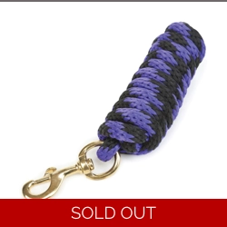 Hy Equestrian Pro Lead Rope - Black/Purple - 2.7 metres