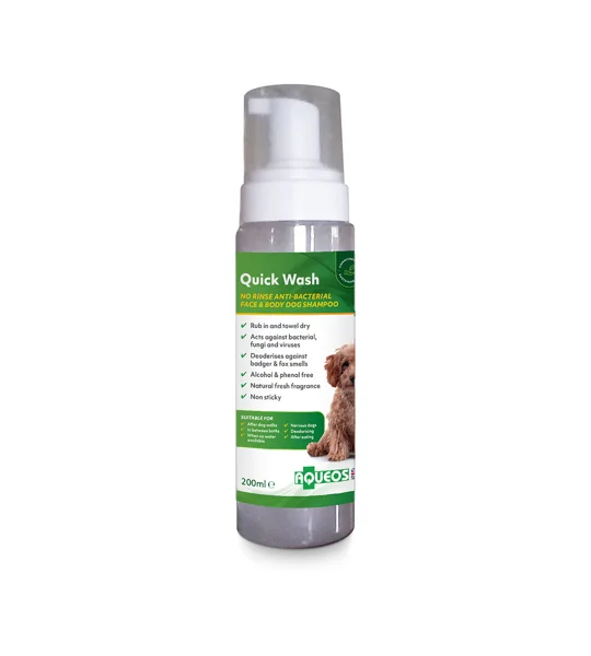 Aqueos Quick Wash No Rinse Dog Shampoo - 200ml