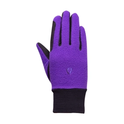 Hy Equestrian Children's Winter Two Tone Riding Gloves - Black/Purple