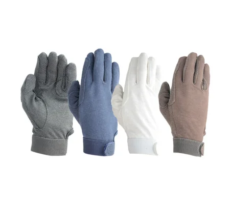 Hy Equestrian Cotton Pimple Palm Gloves