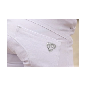 Hy Equestrian Cadiz Mizs Competition Breeches - White/Silver