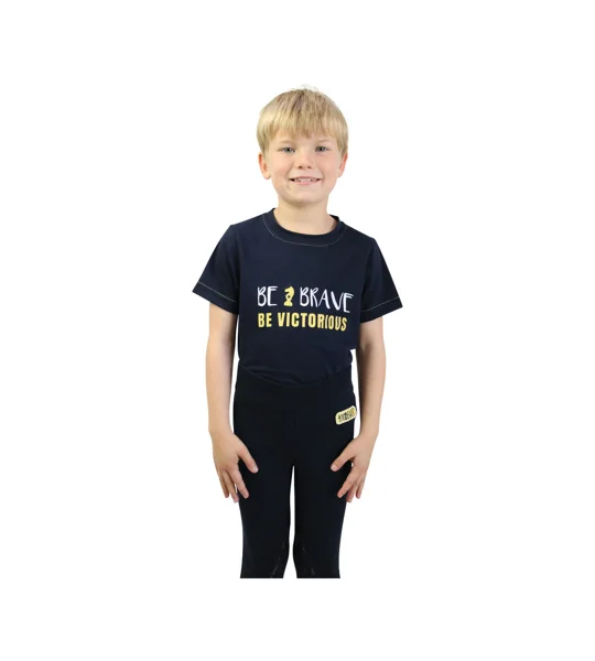 Be Brave T-Shirt by Little Knight - Navy/Yellow