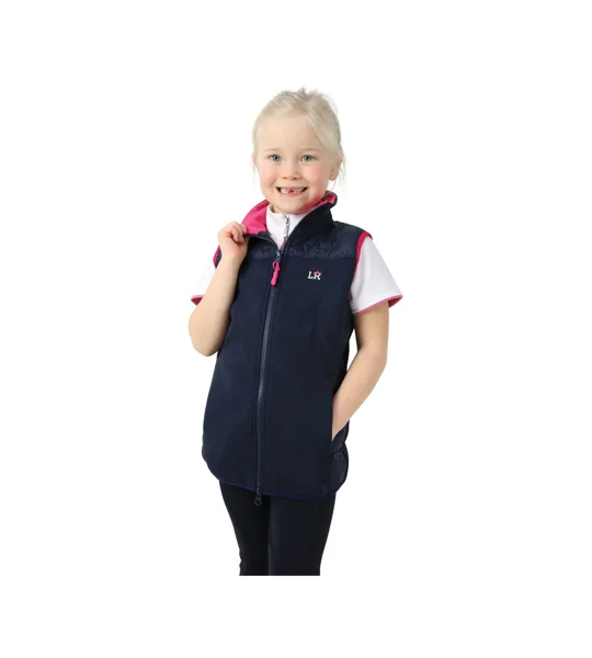 Sophia Gilet by Little Rider - Navy/Pink