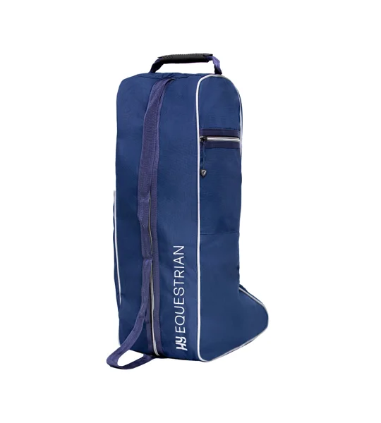 Hy Equestrian Boot Bag - Navy/Grey - One Size