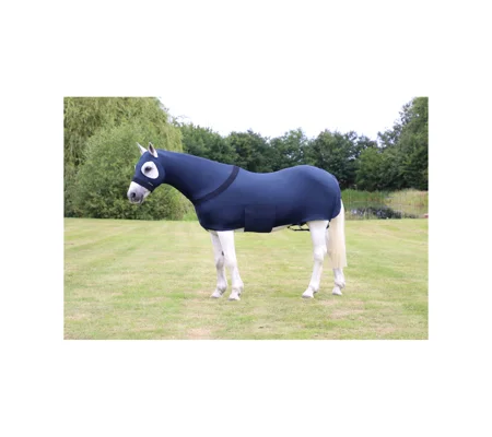 Hy Equestrian Lycra Flex Rug with Belly Flap - Navy