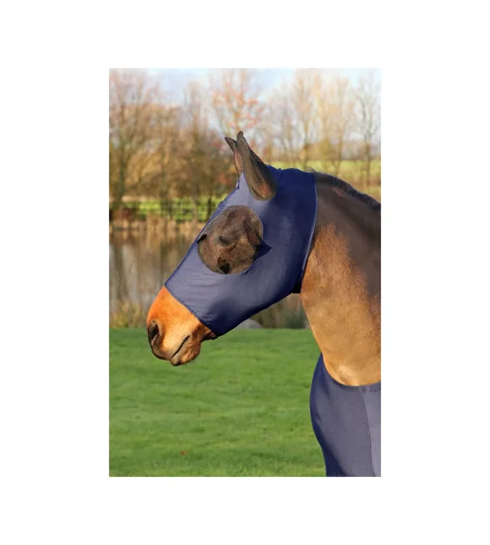 Hy Equestrian Lycra Flex Fly Mask - Navy