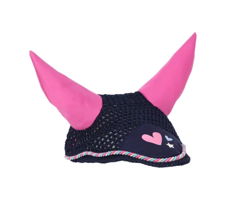 I Love My Pony Collection Fly Veil by Little Rider - Navy/Pink/Teal
