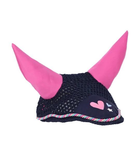 I Love My Pony Collection Fly Veil by Little Rider - Navy/Pink/Teal