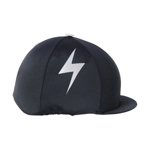 Silva Flash Hat Silk by Hy Equestrian - Black/Reflective Silver - One Size