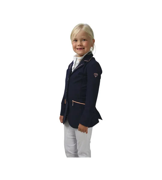 Hy Equestrian Cadiz Mizs Show Jacket - Navy/Rose Gold