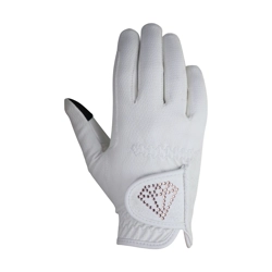 Hy Equestrian Cadiz Childrens Riding Gloves - White