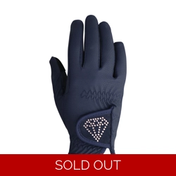 Hy Equestrian Cadiz Childrens Riding Gloves - Navy