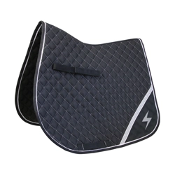 Silva Flash Saddle Pad by Hy Equestrian - Black/Reflective Silver