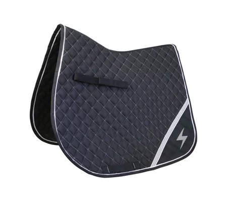 Silva Flash Saddle Pad by Hy Equestrian - Black/Reflective Silver
