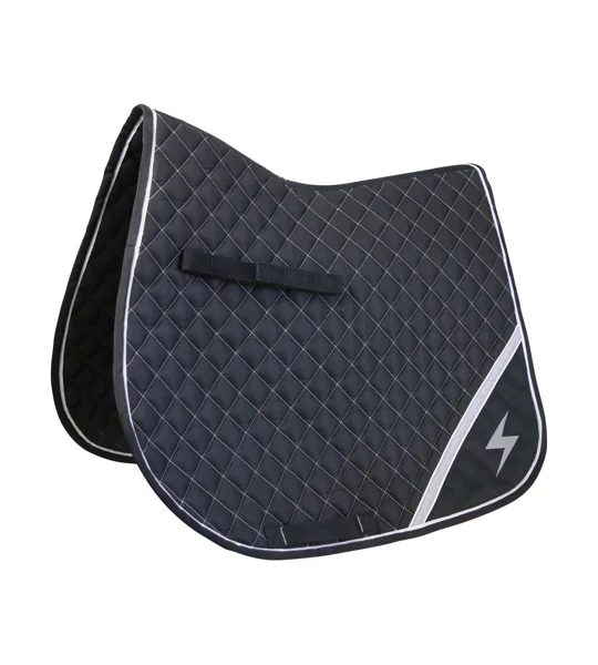 Silva Flash Saddle Pad by Hy Equestrian - Black/Reflective Silver