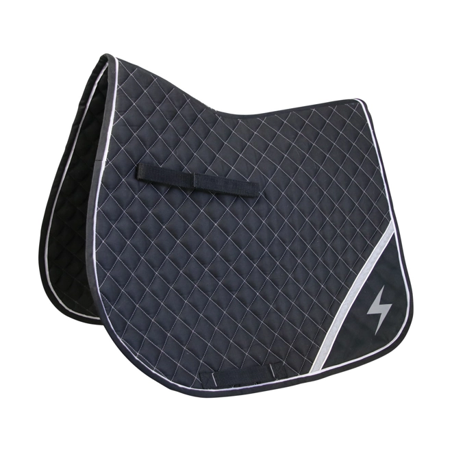 product Image for Silva Flash Saddle Pad by Hy Equestrian - Black/Reflective Silver
