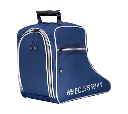Hy Equestrian Jodhpur Boot Bag - Navy/Grey - One Size