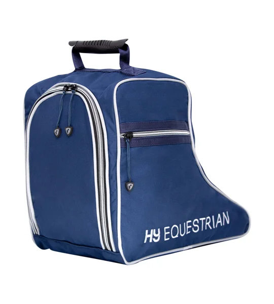 Hy Equestrian Jodhpur Boot Bag - Navy/Grey - One Size