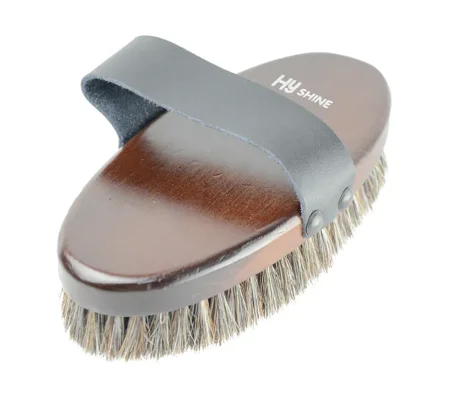 Hy Equestrian Deluxe Horse Hair Wooden Body Brush Large