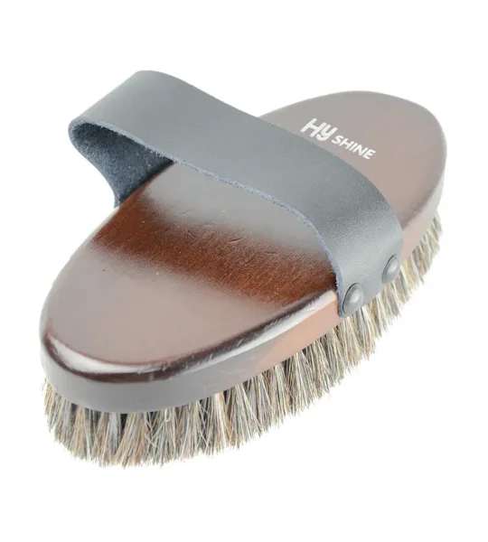 Hy Equestrian Deluxe Horse Hair Wooden Body Brush Large