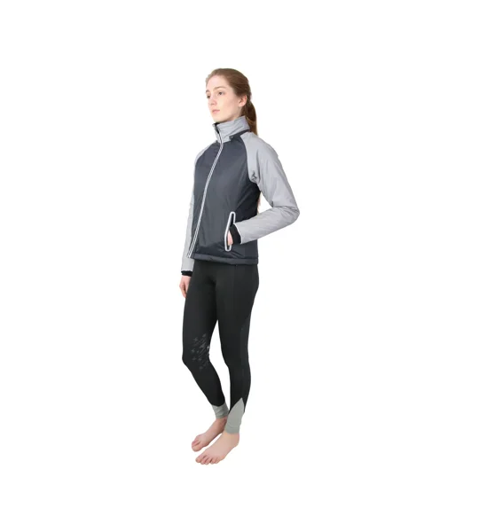 Silva Flash Waterproof Padded Jacket by Hy Equestrian - Black/Reflective Silver