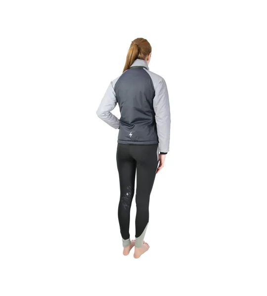 Silva Flash Waterproof Padded Jacket by Hy Equestrian - Black/Reflective Silver