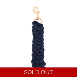 Hy Equestrian Rose Gold Lead Rope - Navy/Rose Gold - 2 metres