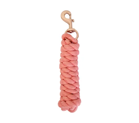 Hy Equestrian Rose Gold Lead Rope - Coral/Rose Gold - 2 metres