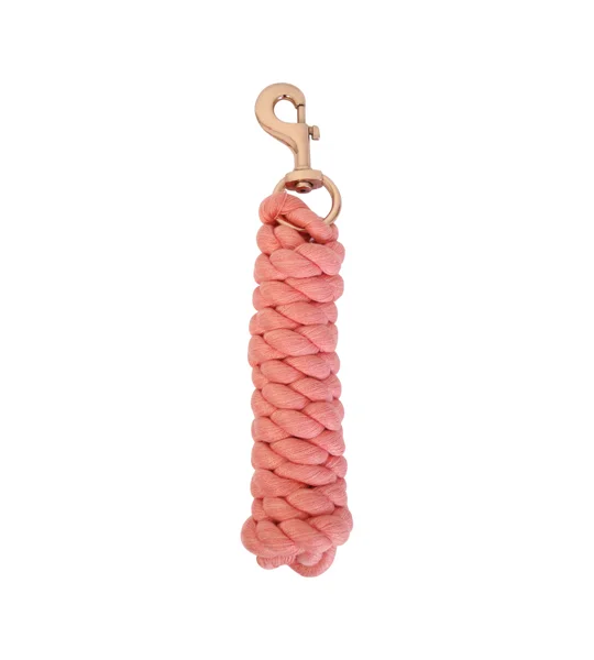 Hy Equestrian Rose Gold Lead Rope - Coral/Rose Gold - 2 metres