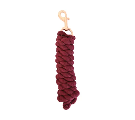Hy Equestrian Rose Gold Lead Rope - Maroon/Rose Gold - 2 metres