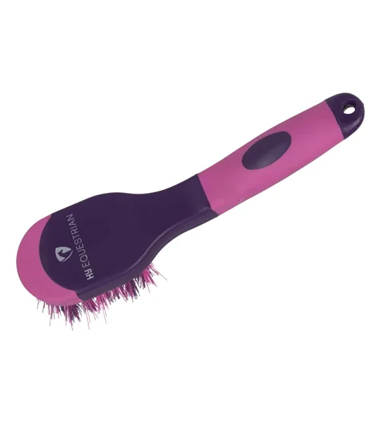 Hy Equestrian Pro Groom Bucket Brush - Purple/Pink