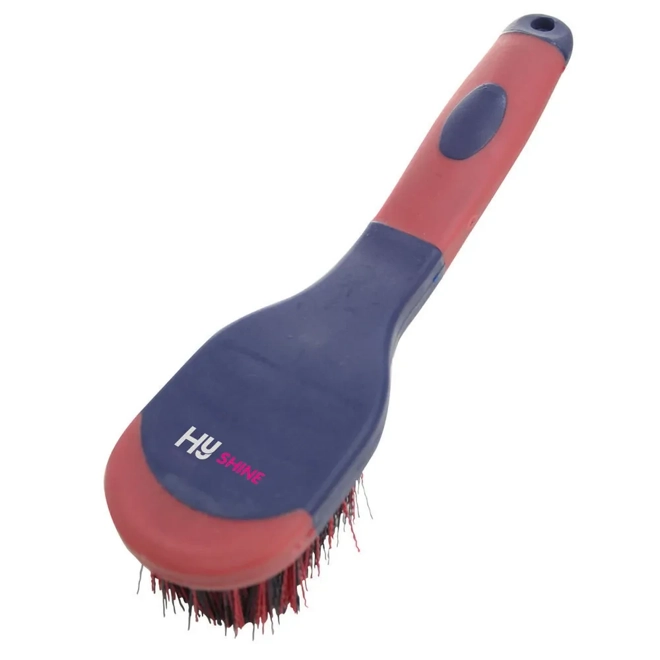 product Image for Hy Equestrian Pro Groom Bucket Brush - Navy/Red