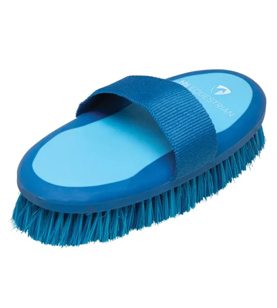 Hy Equestrian Pro Groom Body Brush 20 x 9.5cm Blue/Light Blue