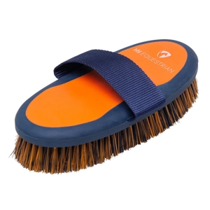 Hy Equestrian Pro Groom Body Brush 20 x 9.5cm Navy/Orange