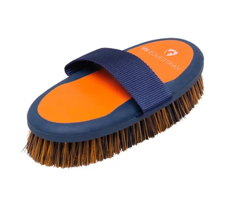 Hy Equestrian Pro Groom Body Brush 20 x 9.5cm Navy/Orange